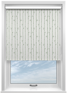 Bamboo Stripe, Forest Green - Roller Blind